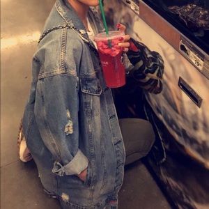 Fashion nova big fitted jean jacket